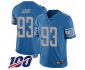 Youth Detroit Lions #93 Da'Shawn Hand Blue Team Color Vapor Untouchable Limited Player 100th Season Football Jersey