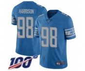 Youth Detroit Lions #98 Damon Harrison Blue Team Color Vapor Untouchable Limited Player 100th Season Football Jersey