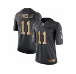 Youth Nike Detroit Lions #11 Marvin Jones Jr Limited Black Gold Salute to Service NFL Jersey