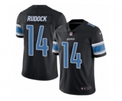 Youth Nike Detroit Lions #14 Jake Rudock Limited Black Rush NFL Jersey