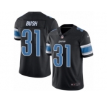 Youth Nike Detroit Lions #31 Rafael Bush Limited Black Rush NFL Jersey