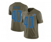 Youth Nike Detroit Lions #40 Jarrad Davis Limited Olive 2017 Salute to Service NFL Jersey