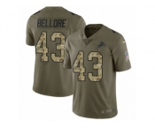 Youth Nike Detroit Lions #43 Nick Bellore Limited Olive Camo Salute to Service NFL Jersey