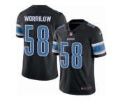 Youth Nike Detroit Lions #58 Paul Worrilow Limited Black Rush Vapor Untouchable NFL Jersey