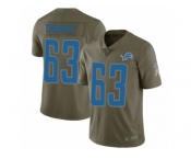 Youth Nike Detroit Lions #63 Brandon Thomas Limited Olive 2017 Salute to Service NFL Jersey