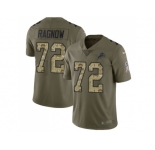 Youth Nike Detroit Lions #72 Frank Ragnow 2017 Salute to Service Olive Camo Limited NFL