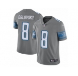 Youth Nike Detroit Lions #8 Dan Orlovsky Limited Steel Rush NFL Jersey