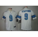 nike youth nfl jerseys detroit lions #9 stafford white[nike limited]