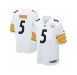 Men Nike Pittsburgh Steelers #5 Joshua Dobbs Game White NFL Jersey
