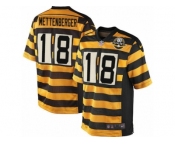 Men's Nike Pittsburgh Steelers #18 Zach Mettenberger Game Yellow Black Alternate 80TH Anniversary Throwback NFL Jersey