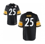 Men's Nike Pittsburgh Steelers #25 Artie Burns Game Black Team Color NFL Jersey