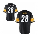 Men's Nike Pittsburgh Steelers #28 Sean Davis Game Black Team Color NFL Jersey