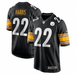 Men's Pittsburgh Steelers #22 Najee Harris Nike Black 2021 NFL Draft First Round Pick Game Jersey