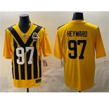 Men's Pittsburgh Steelers #97 Cameron Heyward Gold 1933 Throwback Alternate Football Stitched Game Jersey