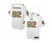 Nike Pittsburgh Steelers #92 James Harrison White Men's NFL Pro Line Fashion Game Jersey