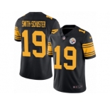 Men's Nike Pittsburgh Steelers #19 JuJu Smith-Schuster Black Rush NFL Jersey