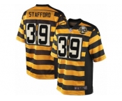 Men's Nike Pittsburgh Steelers #39 Daimion Stafford Elite Yellow Black Alternate 80TH Anniversary Throwback NFL Jersey