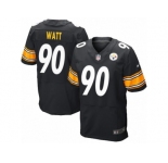 Men's Nike Pittsburgh Steelers #90 T. J. Watt Elite Black Team Color NFL Jersey