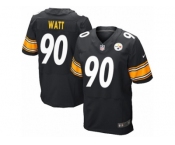 Men's Nike Pittsburgh Steelers #90 T.J. Watt Elite Black Team Color NFL Jersey