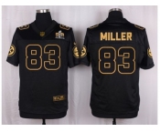 Nike Pittsburgh Steelers #83 Heath Miller Black Pro Line Gold Collection Jersey[Elite]