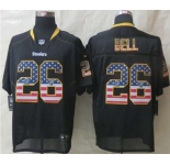 nike nfl jerseys pittsburgh steelers #26 bell black[Elite USA flag fashion][bell]