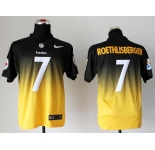 nike nfl jerseys pittsburgh steelers #7 ben roethlisberger black-gold[Elite drift fashion][second version]