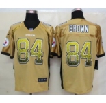 nike nfl jerseys pittsburgh steelers #84 antonio brown gold[Elite drift fashion]