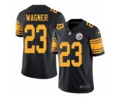 Men Nike Pittsburgh Steelers #23 Mike Wagner Black Color Rush Limited Jersey