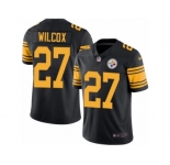Men Nike Pittsburgh Steelers #27 J.J. Wilcox Limited Black Rush Vapor Untouchable NFL Jersey
