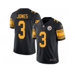 Men Nike Pittsburgh Steelers #3 Landry Jones Black Color Rush Limited Jersey