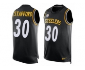 Men Nike Pittsburgh Steelers #30 Daimion Stafford Limited Black Player Name & Number Tank Top NFL Jersey