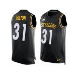 Men Nike Pittsburgh Steelers #31 Mike Hilton Limited Black Player Name & Number Tank Top NFL Jersey