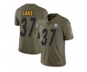 Men Nike Pittsburgh Steelers #37 Carnell Lake Limited Olive 2017 Salute to Service NFL Jersey