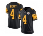Men Nike Pittsburgh Steelers #4 Jordan Berry Black Color Rush Limited Jersey