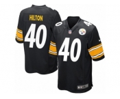 Men Nike Pittsburgh Steelers #40 Mike Hilton Game Black Team Color NFL Jersey