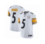 Men Nike Pittsburgh Steelers #5 Joshua Dobbs White Vapor Untouchable Limited Player NFL Jersey