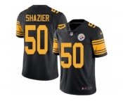 Men Nike Pittsburgh Steelers #50 Ryan Shazier Black Color Rush Limited Jersey