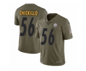 Men Nike Pittsburgh Steelers #56 Anthony Chickillo Limited Olive 2017 Salute to Service NFL Jersey