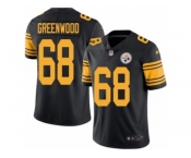 Men Nike Pittsburgh Steelers #68 L.C. Greenwood Black Color Rush Limited Jersey
