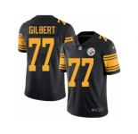 Men Nike Pittsburgh Steelers #77 Marcus Gilbert Black Color Rush Limited Jersey