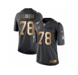 Men Nike Pittsburgh Steelers #78 Alejandro Villanueva Limited Black Gold Salute to Service NFL Jersey