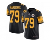 Men Nike Pittsburgh Steelers #79 Javon Hargrave Black Color Rush Limited Jersey
