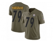 Men Nike Pittsburgh Steelers #79 Javon Hargrave Limited Olive 2017 Salute to Service NFL Jersey