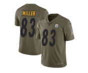 Men Nike Pittsburgh Steelers #83 Heath Miller Limited Olive 2017 Salute to Service NFL Jersey