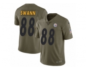 Men Nike Pittsburgh Steelers #88 Lynn Swann Limited Olive 2017 Salute to Service NFL Jersey