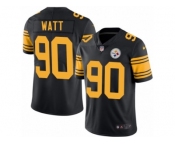Men Nike Pittsburgh Steelers #90 T.J. Watt Black Color Rush Limited Jersey