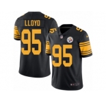 Men Nike Pittsburgh Steelers #95 Greg Lloyd Black Color Rush Limited Jersey