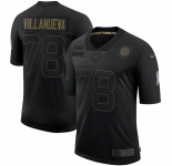 Men Pittsburgh Steelers #78 Alejandro Villanueva Nike 2020 Salute To Service Limited Jersey Black