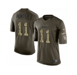 Men's Nike Pittsburgh Steelers #11 Justin Hunter Limited Green Salute to Service NFL Jersey