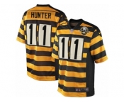 Men's Nike Pittsburgh Steelers #11 Justin Hunter Limited Yellow Black Alternate 80TH Anniversary Throwback NFL Jersey
